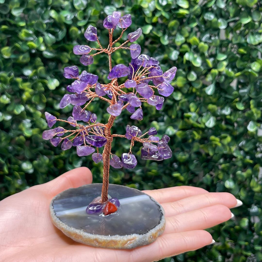 Arbre de Vie Améthyste avec Agate - Pierres et fossiles