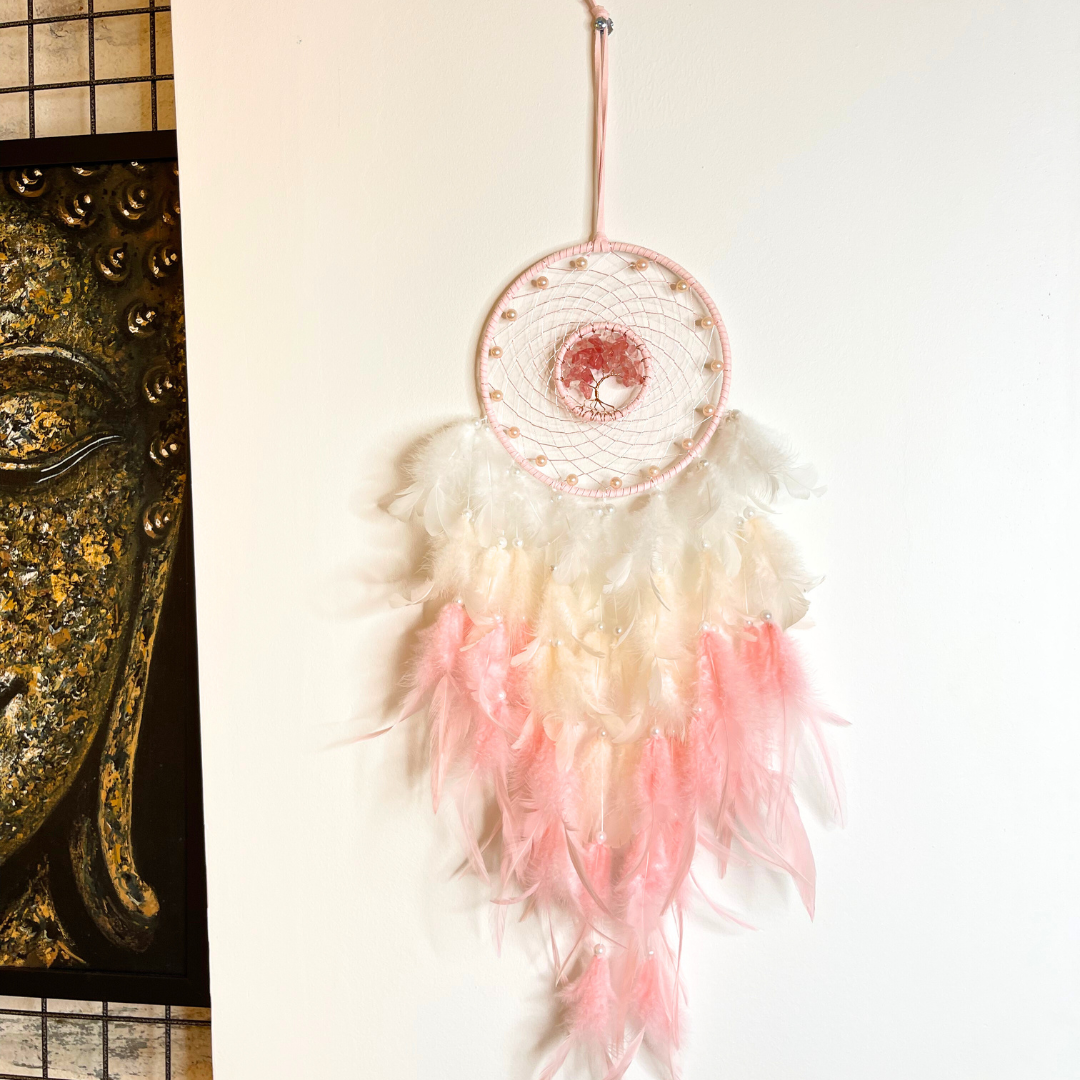 Attrape Rêve Quartz Fraise - Perles