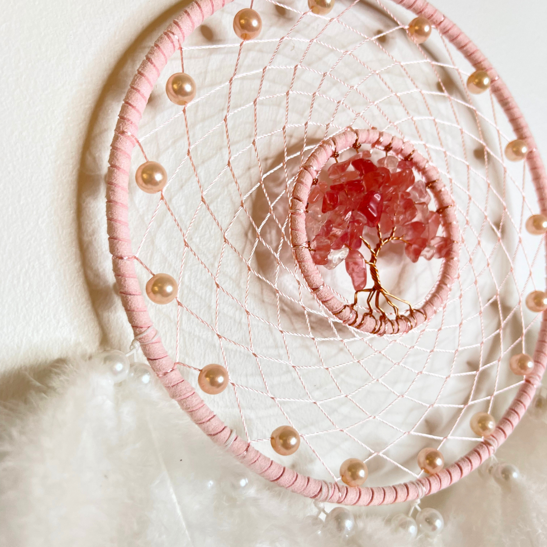 Attrape Rêve Quartz Fraise - Perles