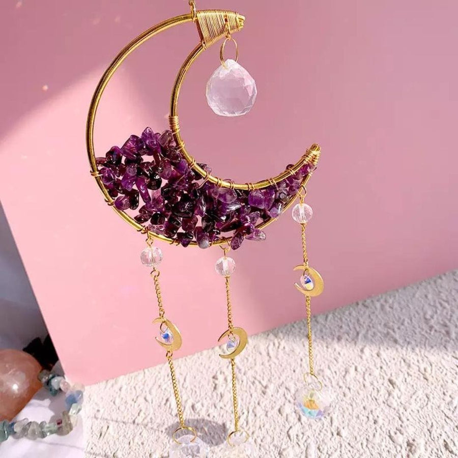 Attrape soleil Lune Améhyste - decoration