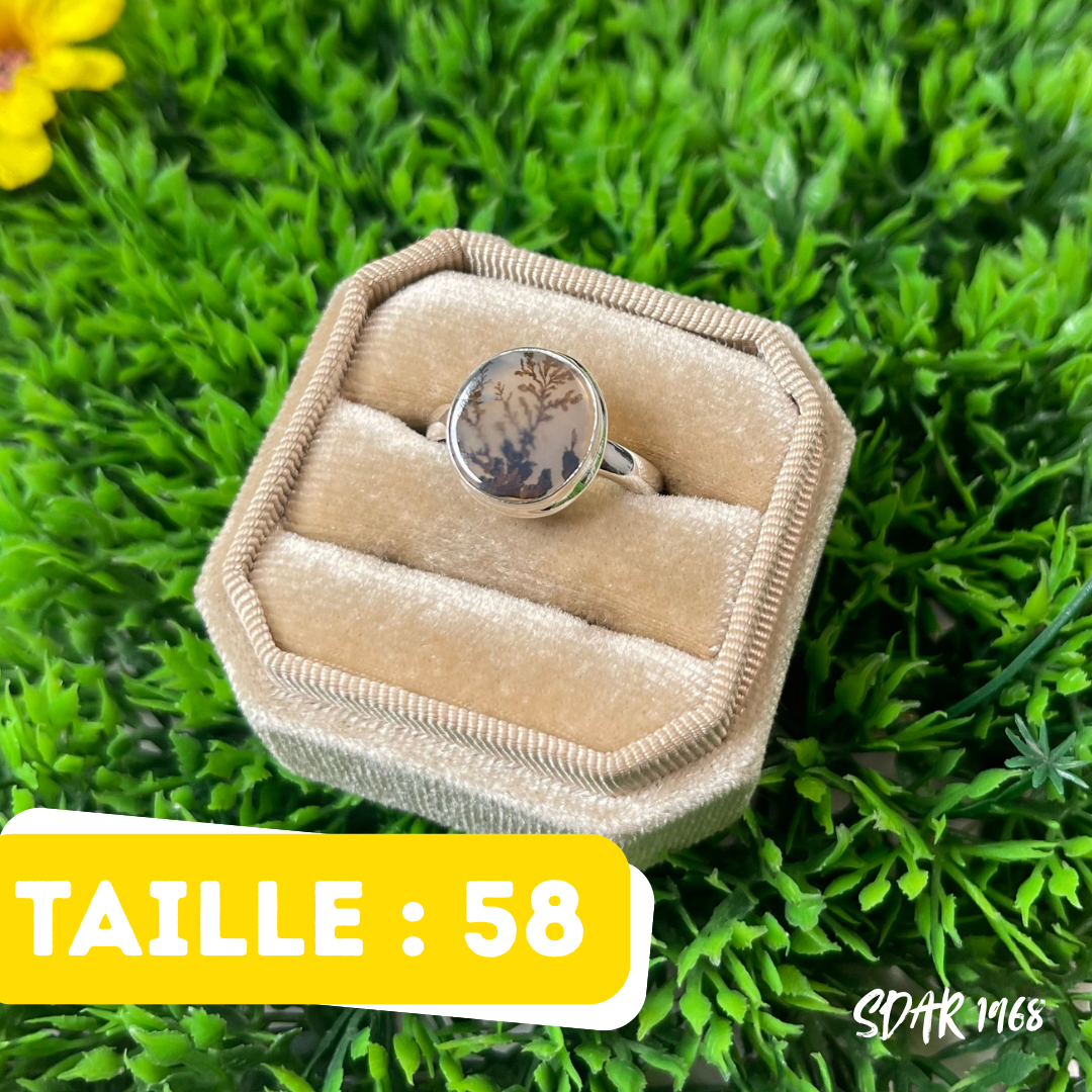 Bague Agate Dendrite Scénique