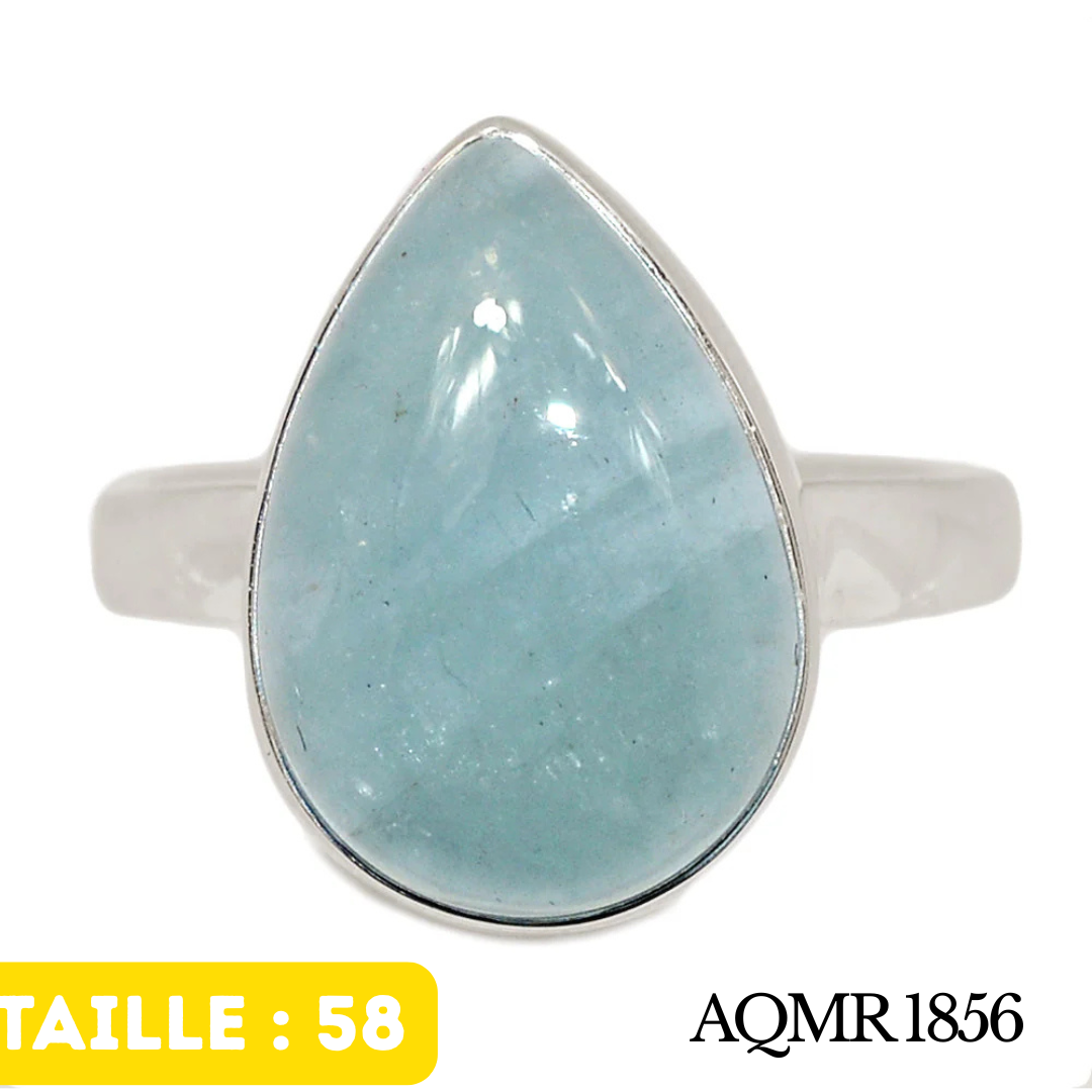 Bague Argent Aigue marine