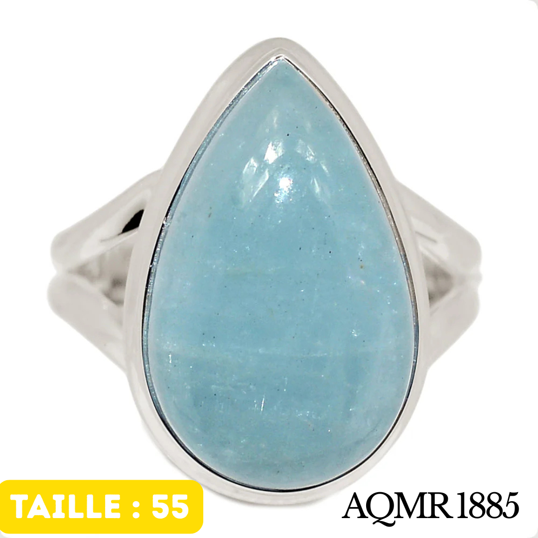 Bague Argent Aigue marine