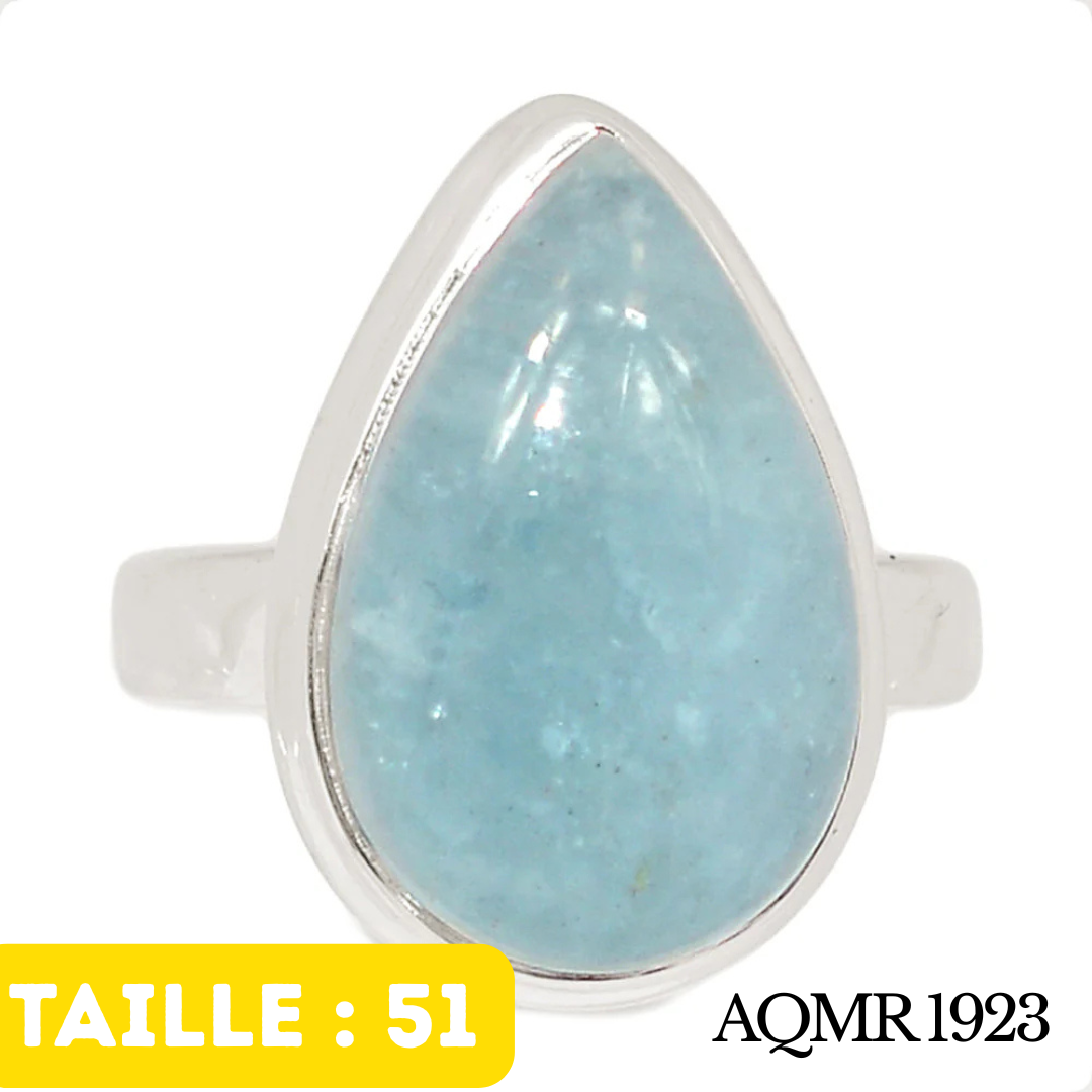 Bague Argent Aigue marine