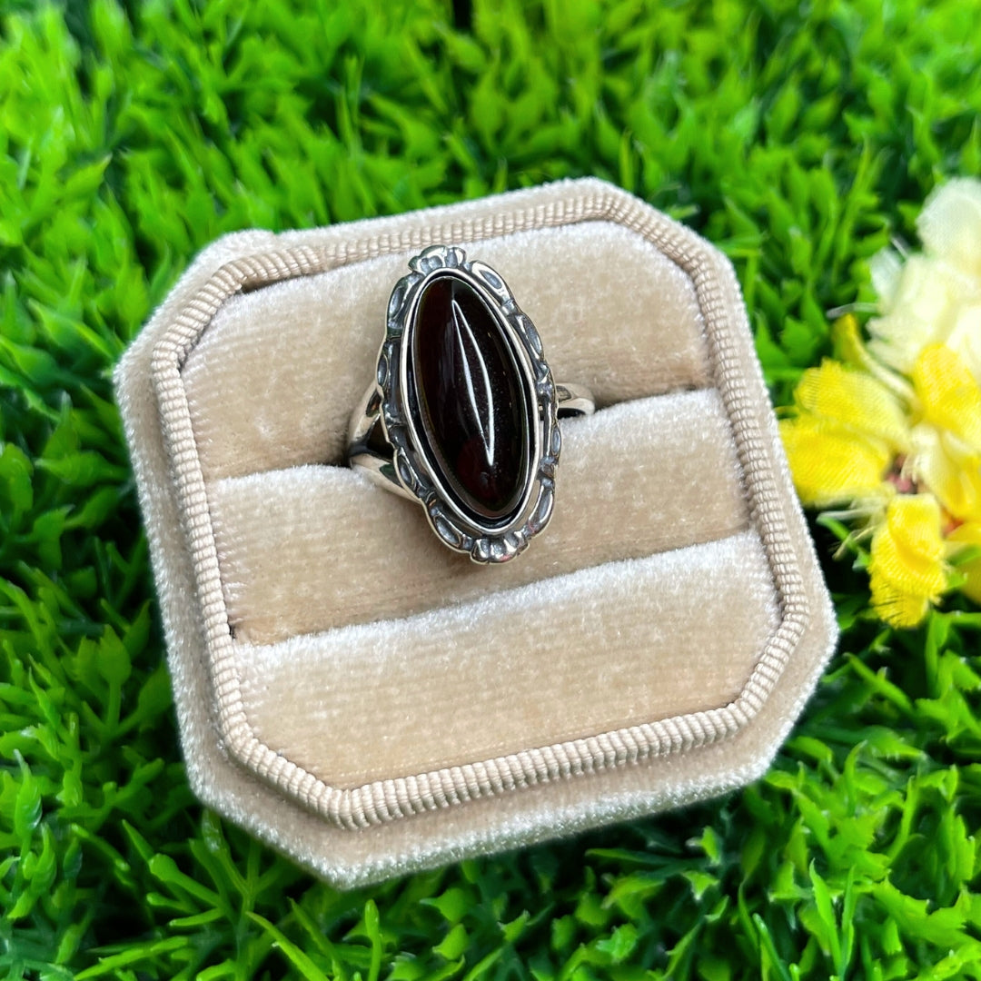 Bague Ambre Cherry Ajustable