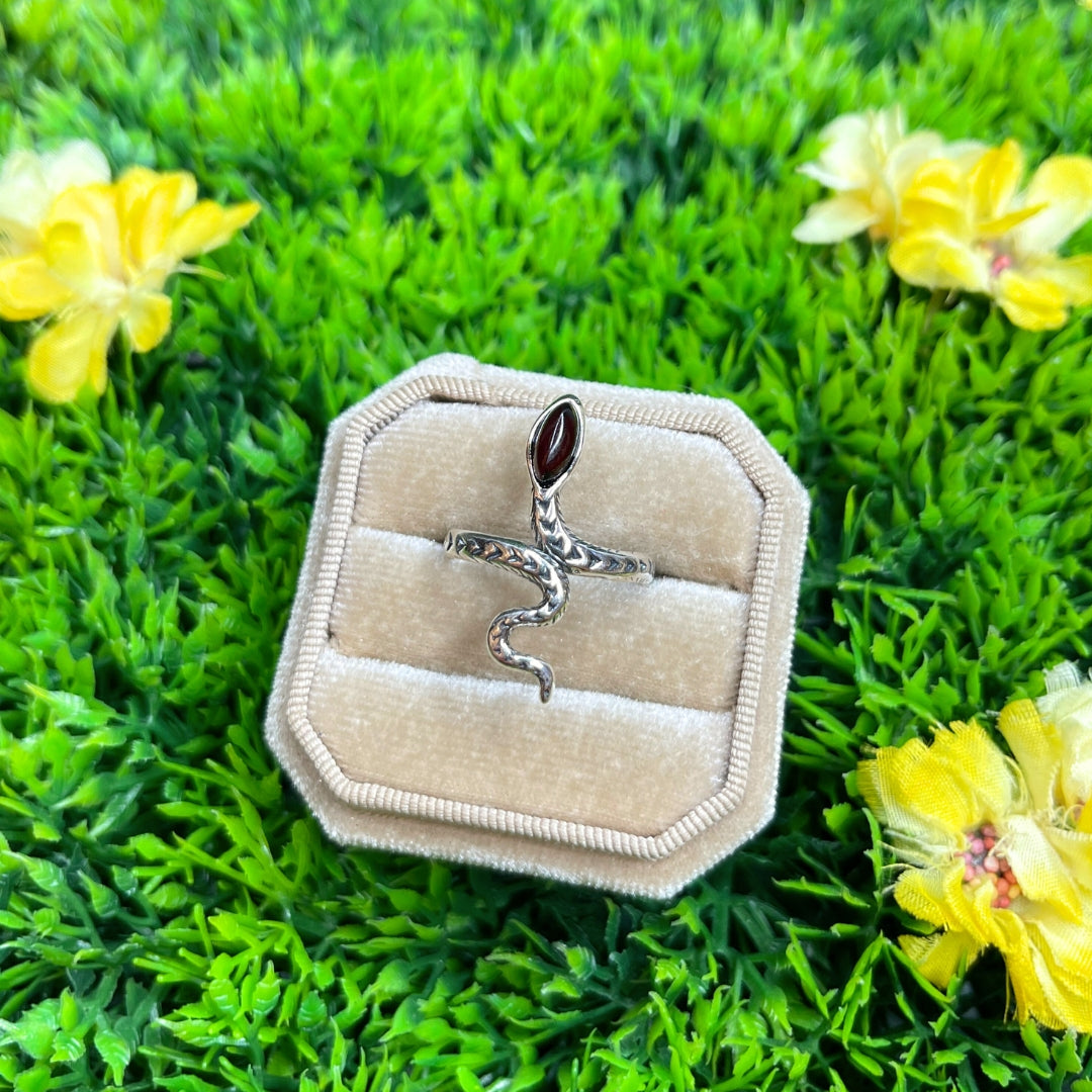Bague Ambre 925 Serpent