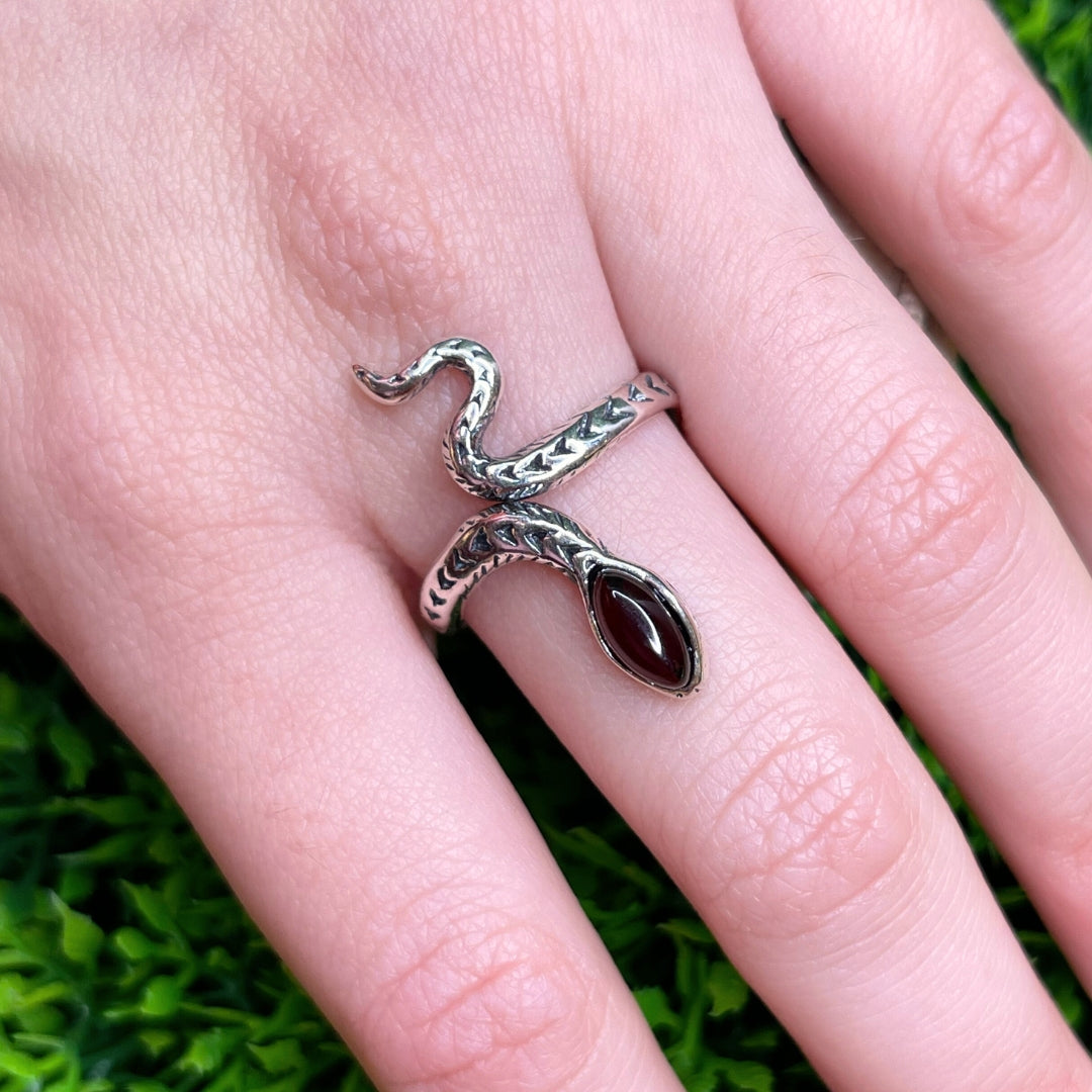 Bague Ambre Cherry Serpent
