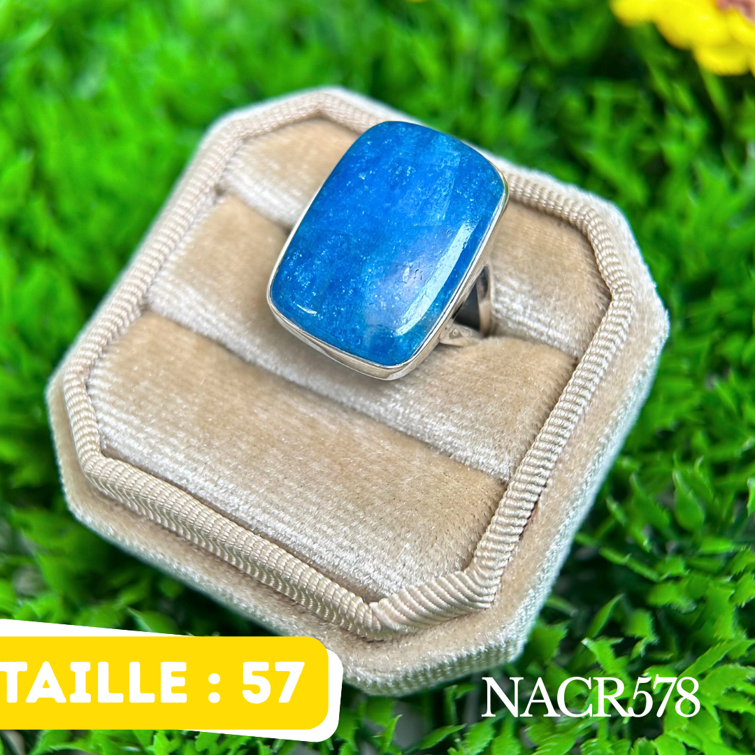 Bague Argent Apatite Néon