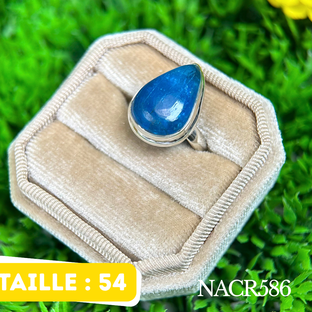 Bague Argent Apatite Néon