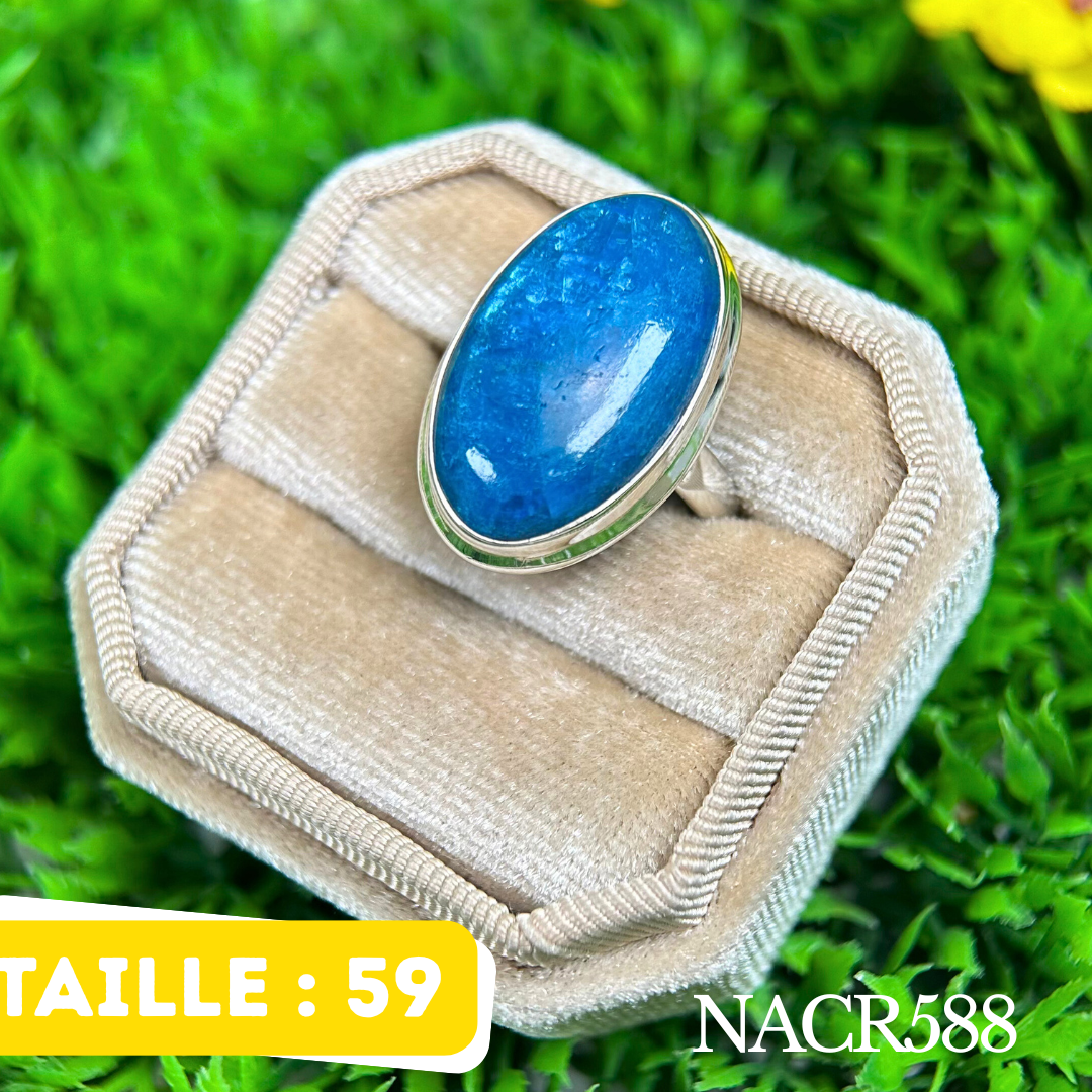 Bague Argent Apatite Néon
