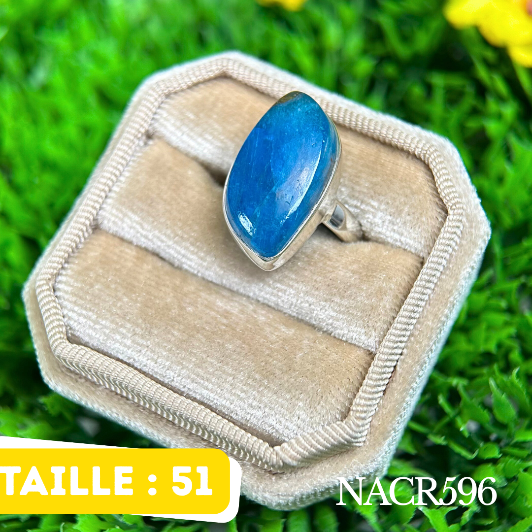 Bague Argent Apatite Néon