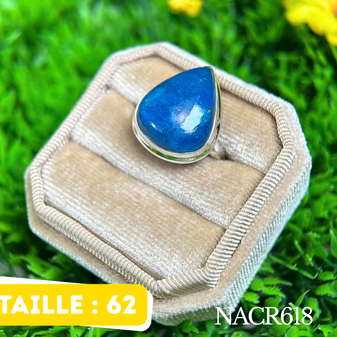 Bague Argent Apatite Néon