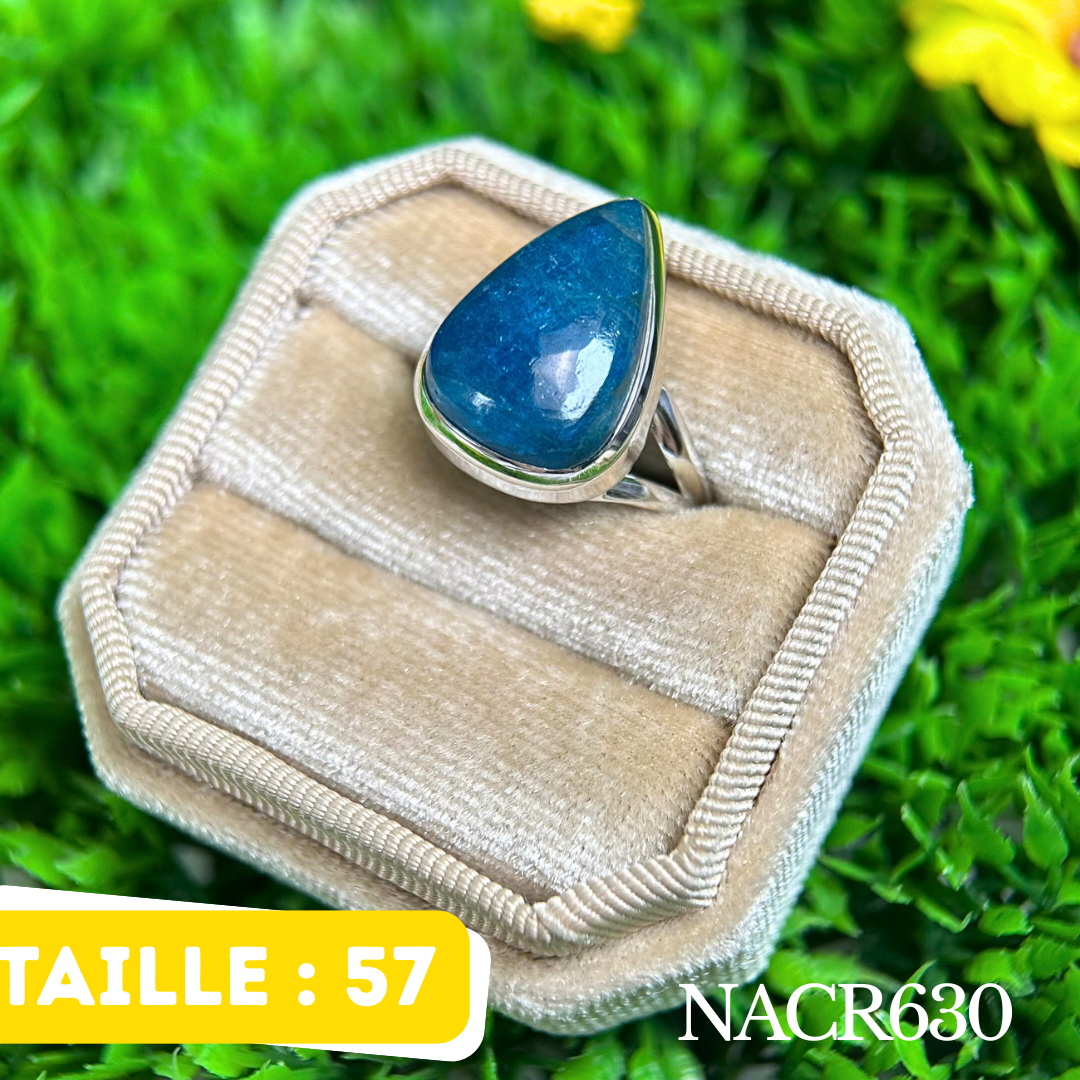 Bague Argent Apatite Néon