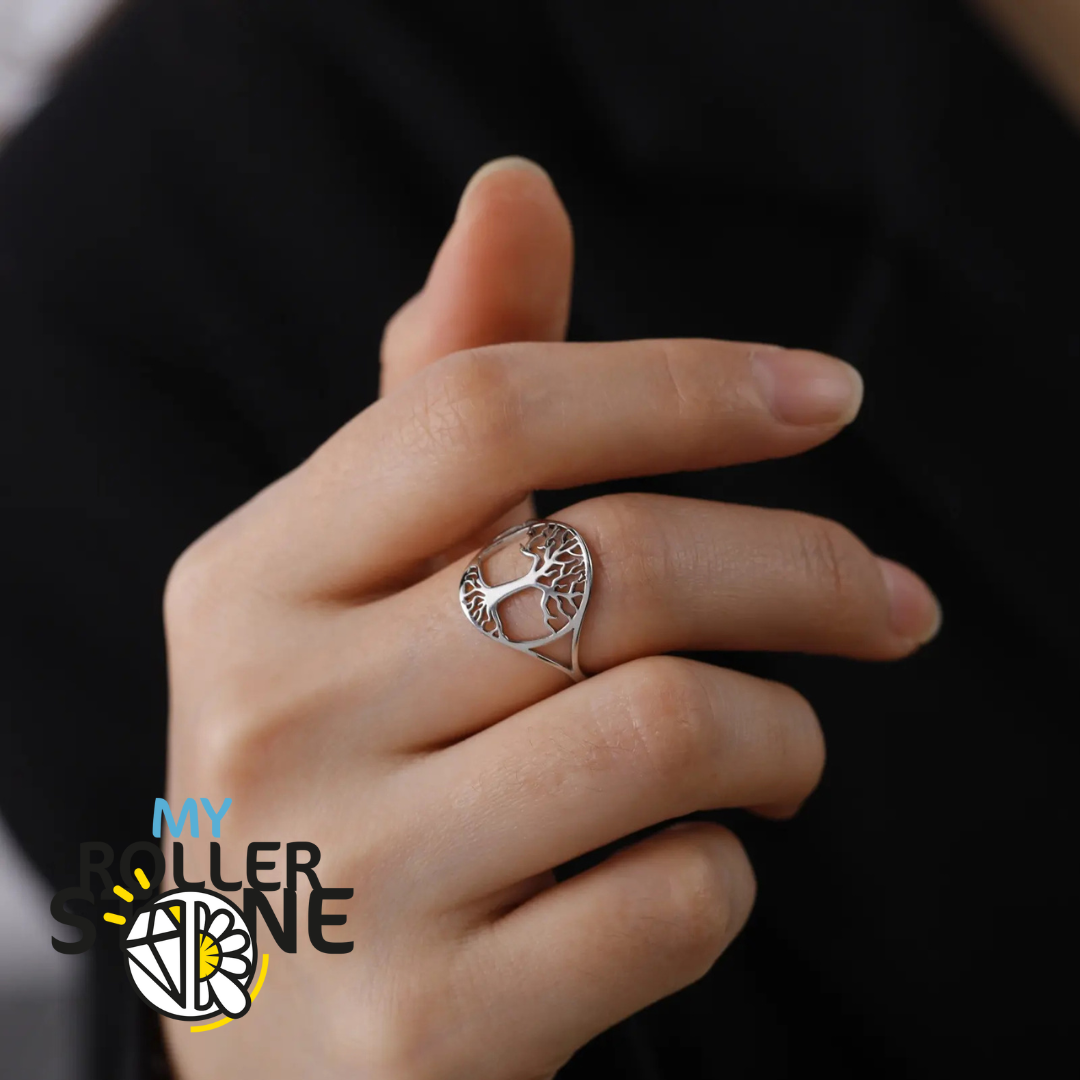 Bague Arbre de Vie Acier Inoxydable