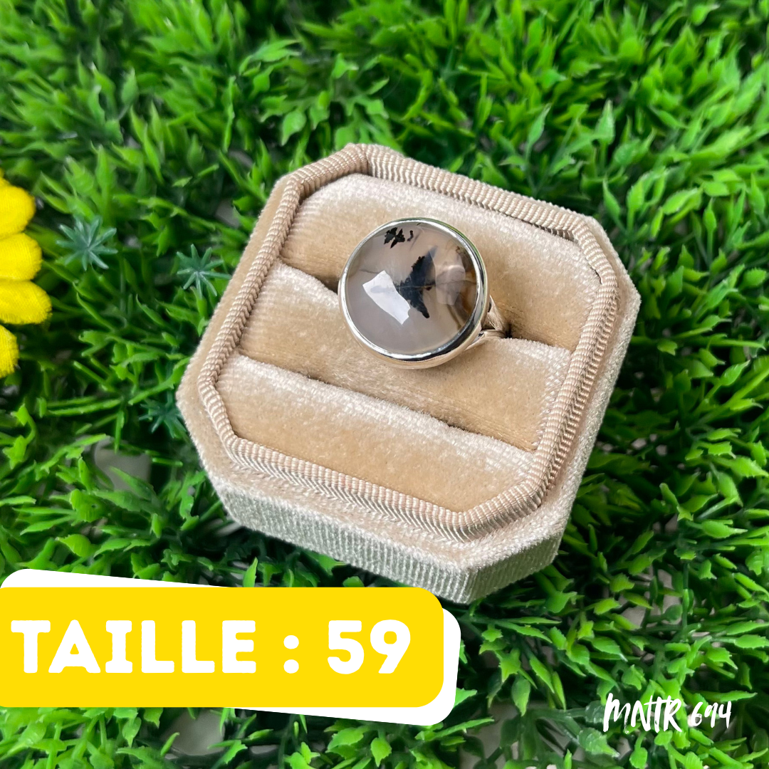 Bague Argent 925 Agate Montana #MNTR 694 - Bagues