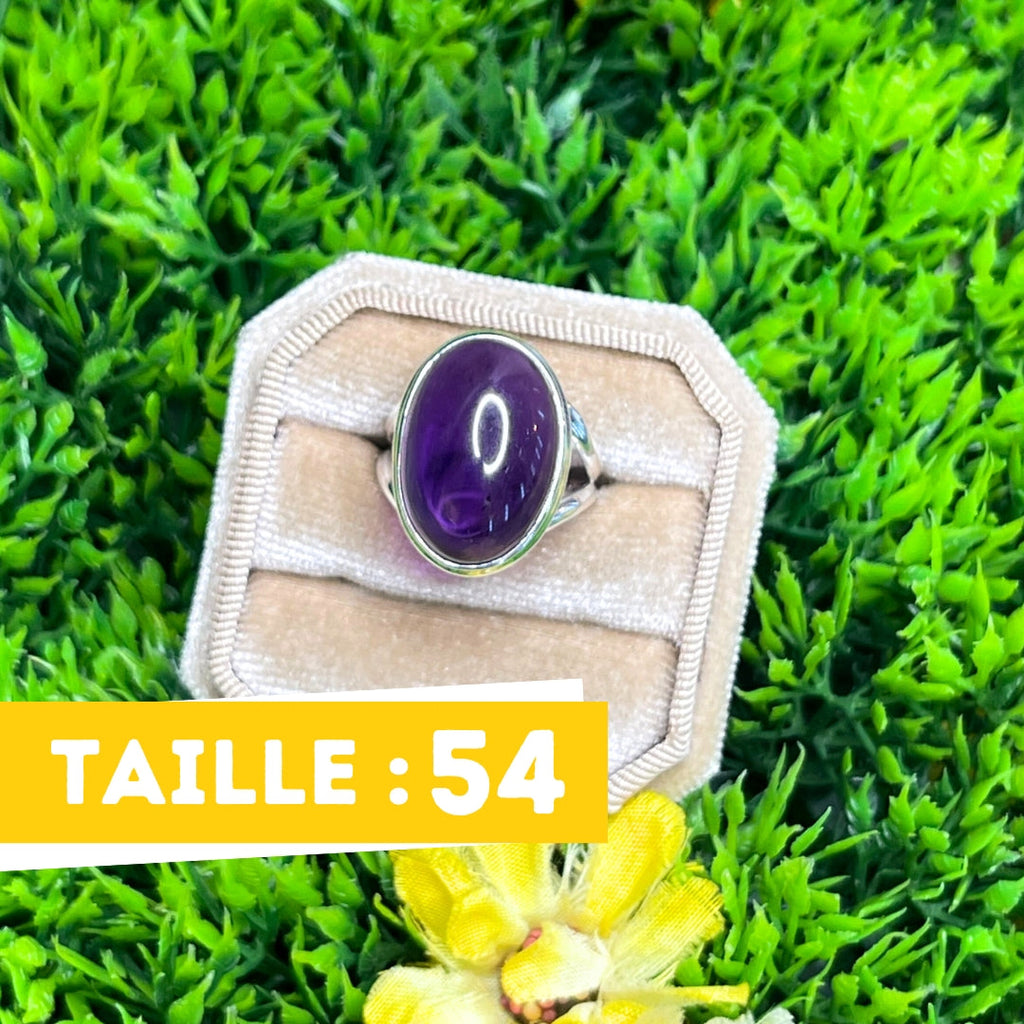 Bague Grenat Rhodolite et Améthyste_Argent 925_T54 Bague Grenat Rhodolite et Améthyste_Argent 925_T54