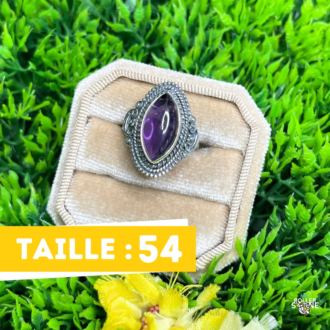 Bague Argent 925 Améthyste #185 - Bagues