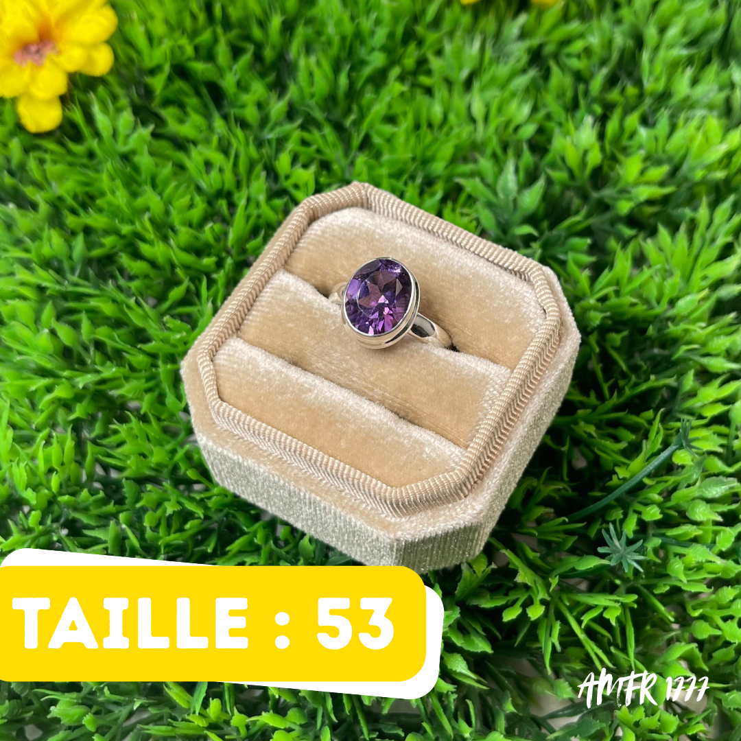 Bague Argent 925 Améthyste #AMFR 1777 - Bagues