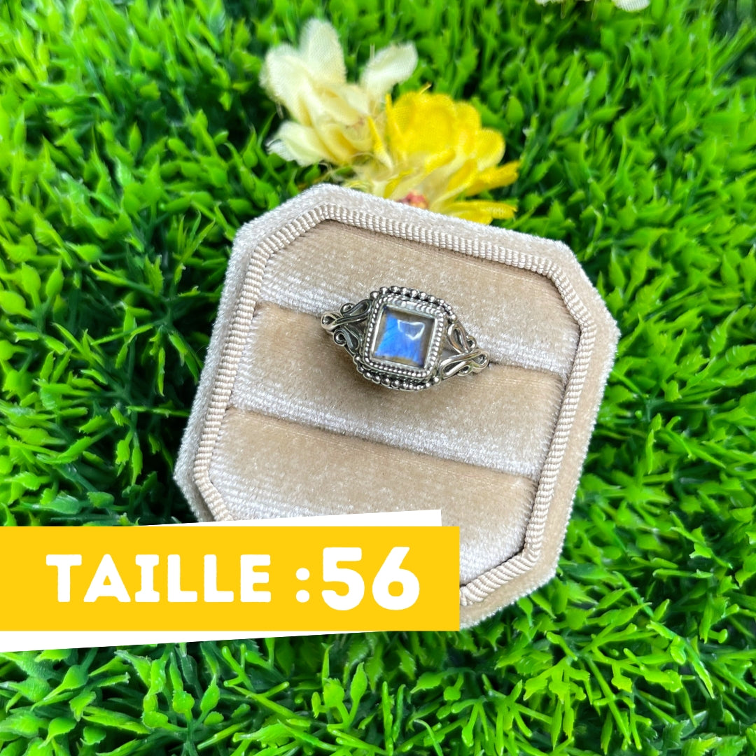 Bague Argent Labradorite Bluefire #106