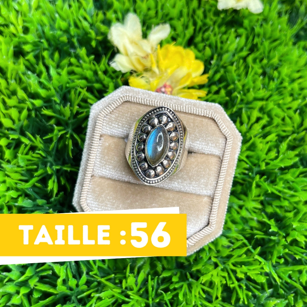 Bague Argent Labradorite Bluefire #111