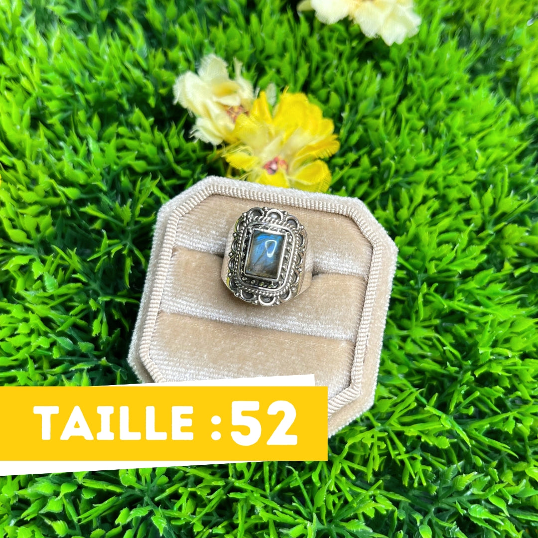 Bague Argent Labradorite Bluefire #114