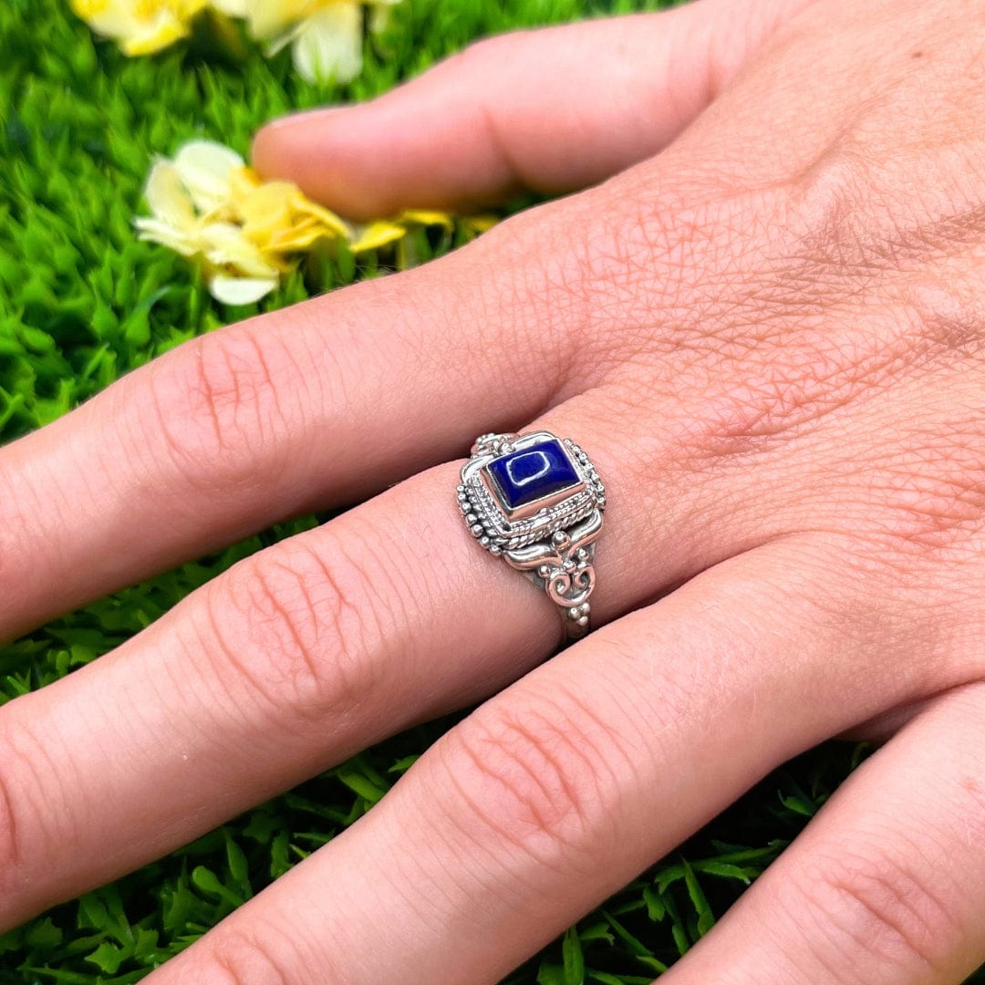 Bague Argent 925 Pierre Lapis Lazuli