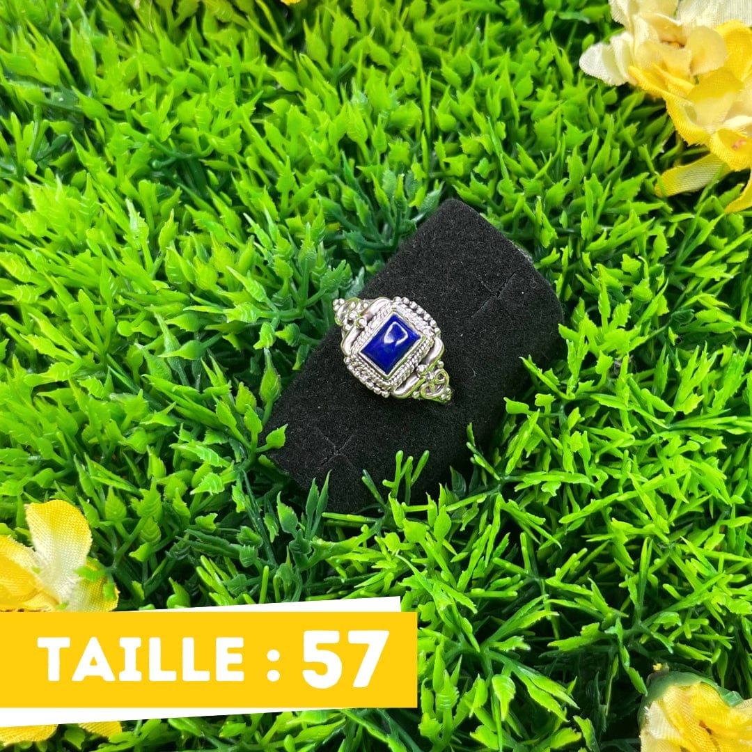 Bague Argent 925 Pierre Lapis Lazuli