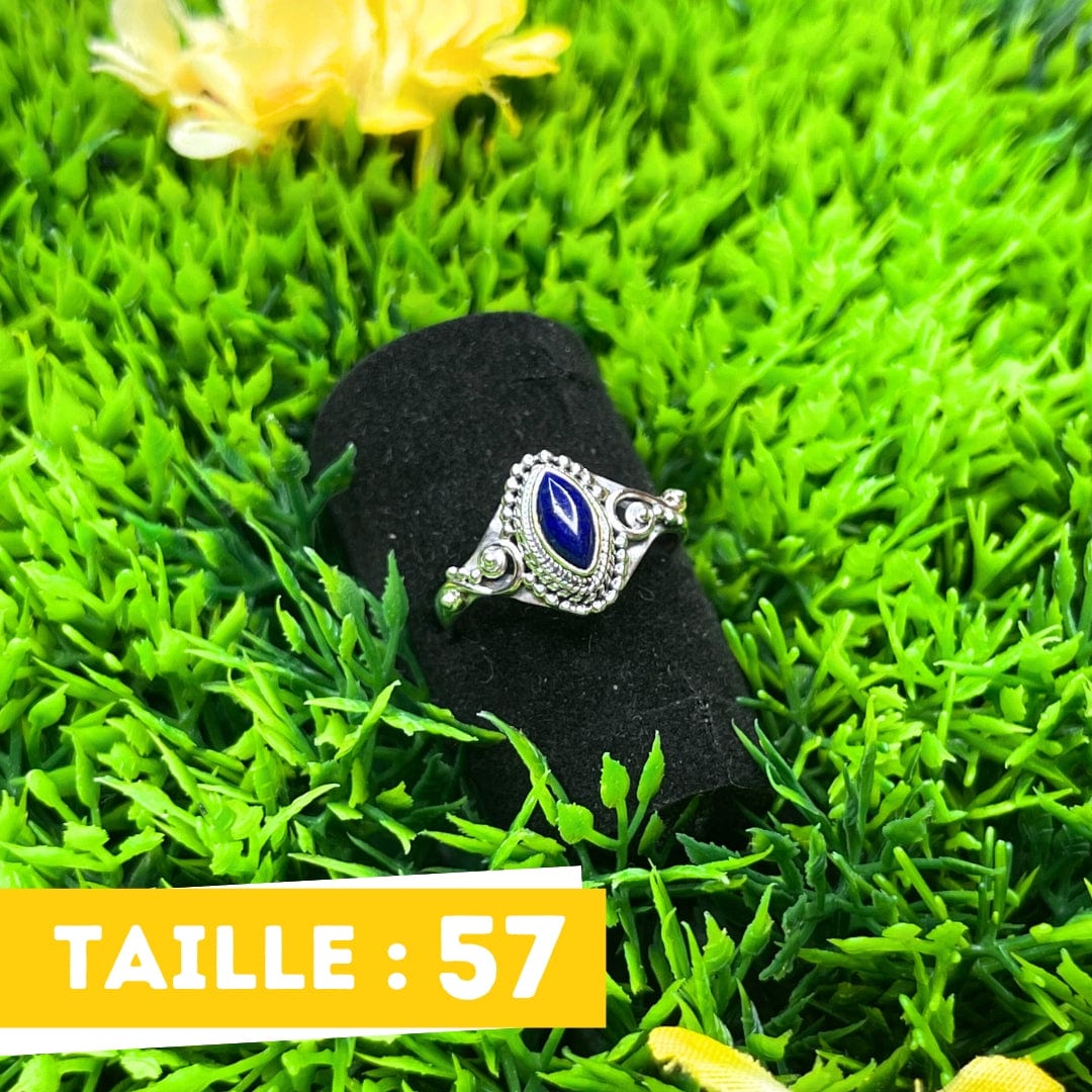Bague Argent Marquise Lapis Lazuli
