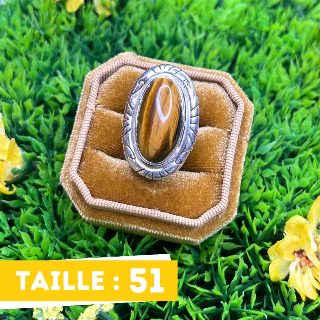 Bague Argent 925 Oeil de Tigre #1