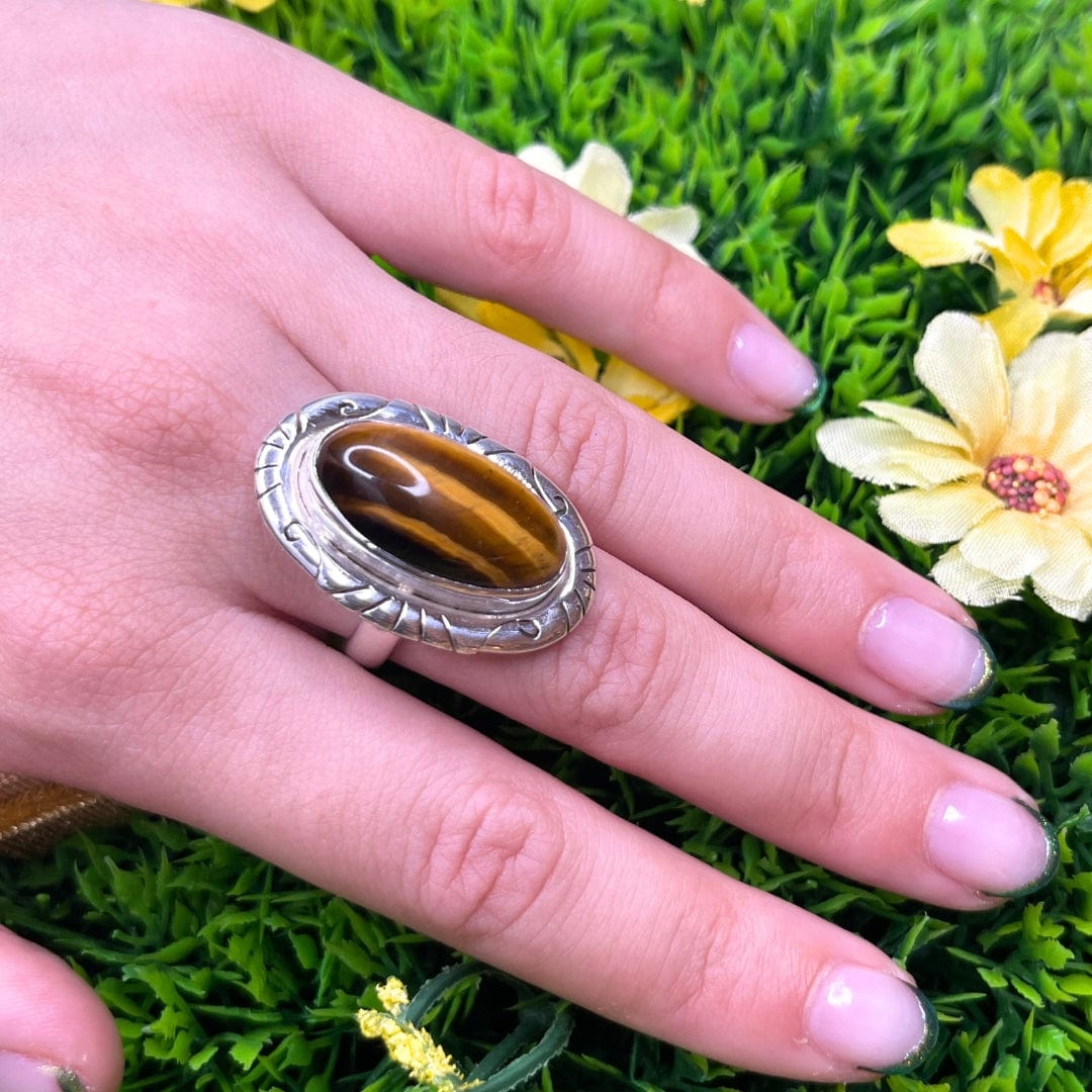 Bague Argent 925 Oeil de Tigre #1
