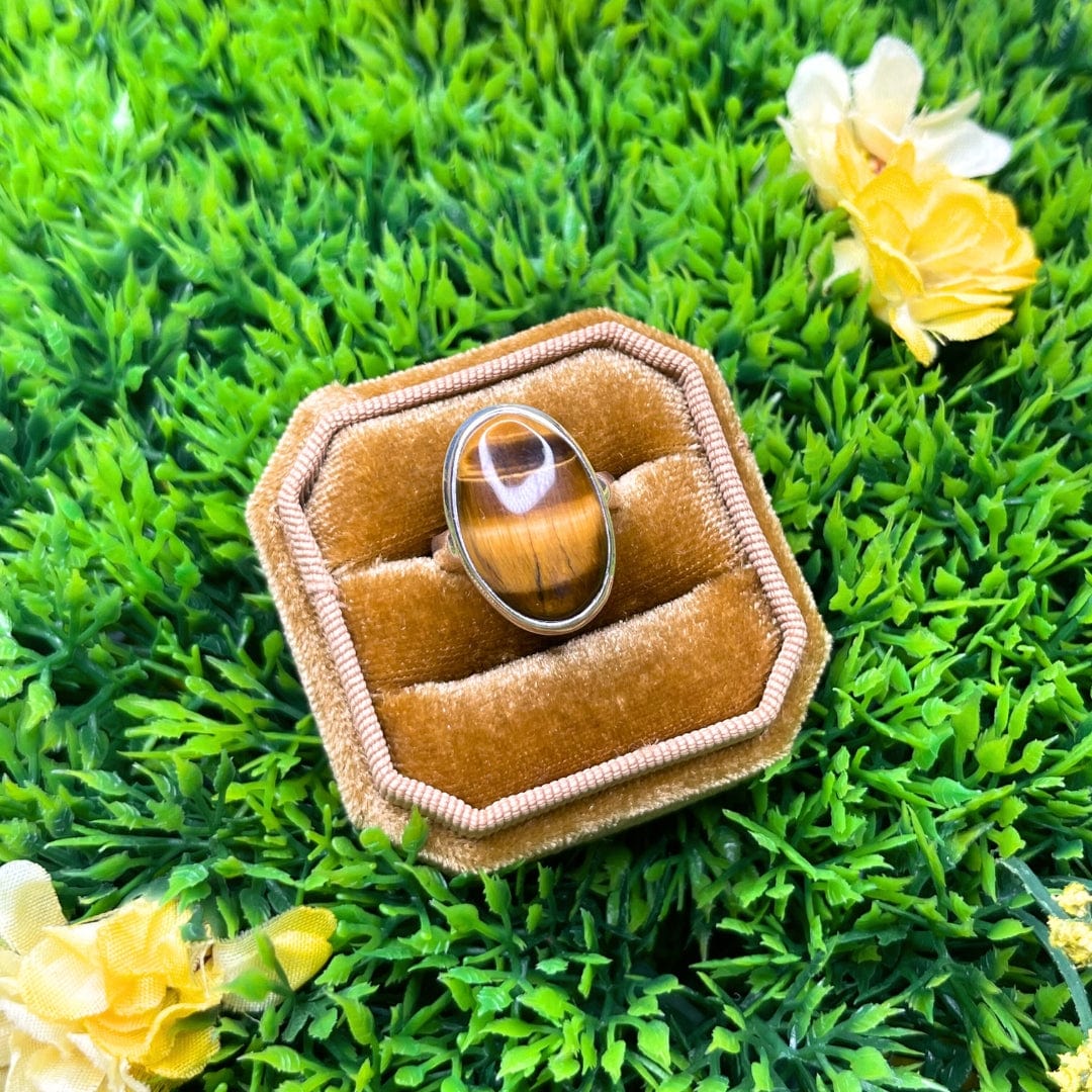 Bague Argent 925 Oeil de Tigre #6