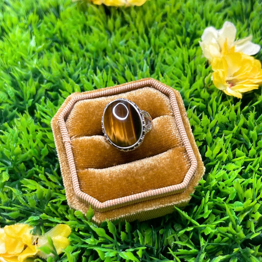 Bague Argent 925 Oeil de Tigre #7