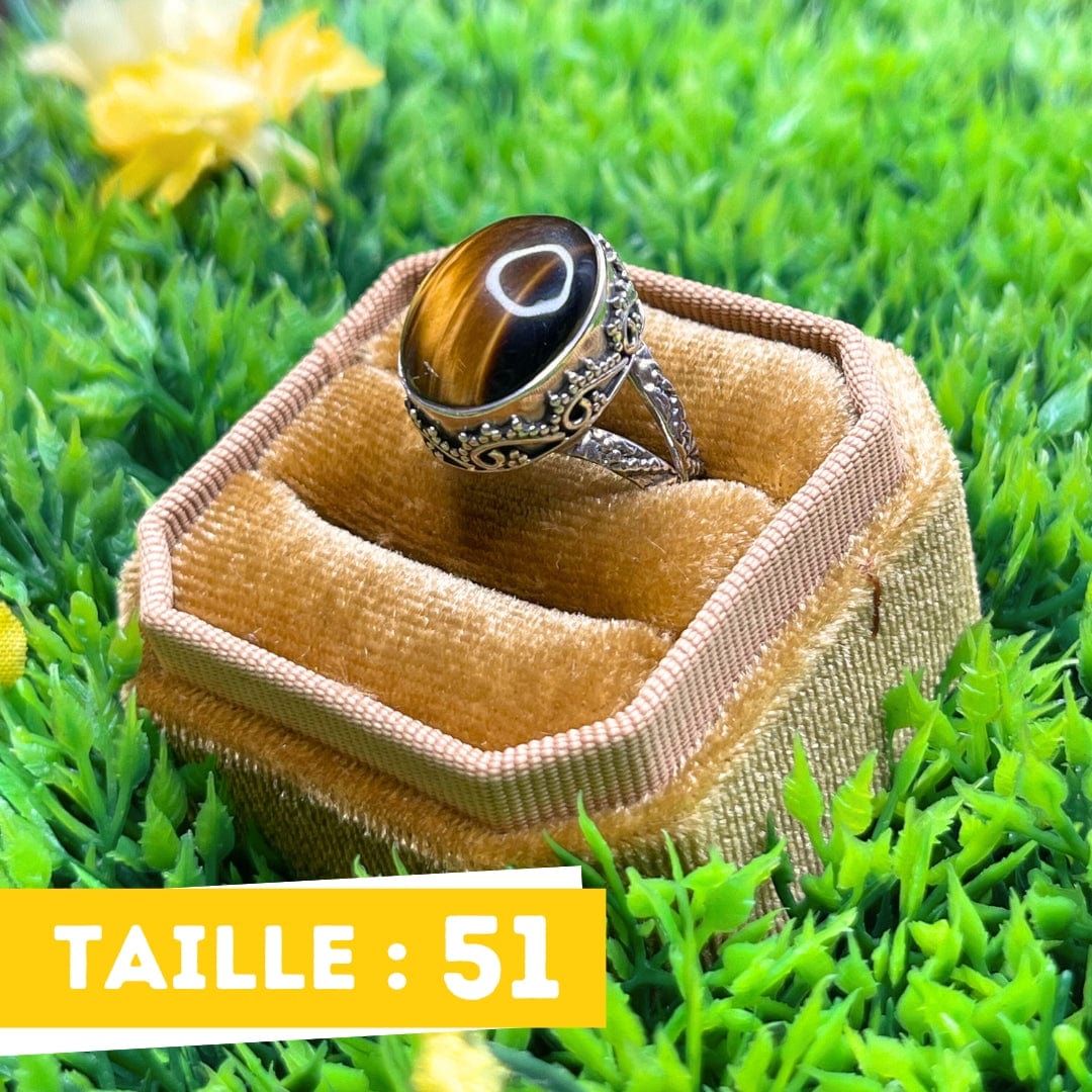 Bague Argent 925 Oeil de Tigre #7