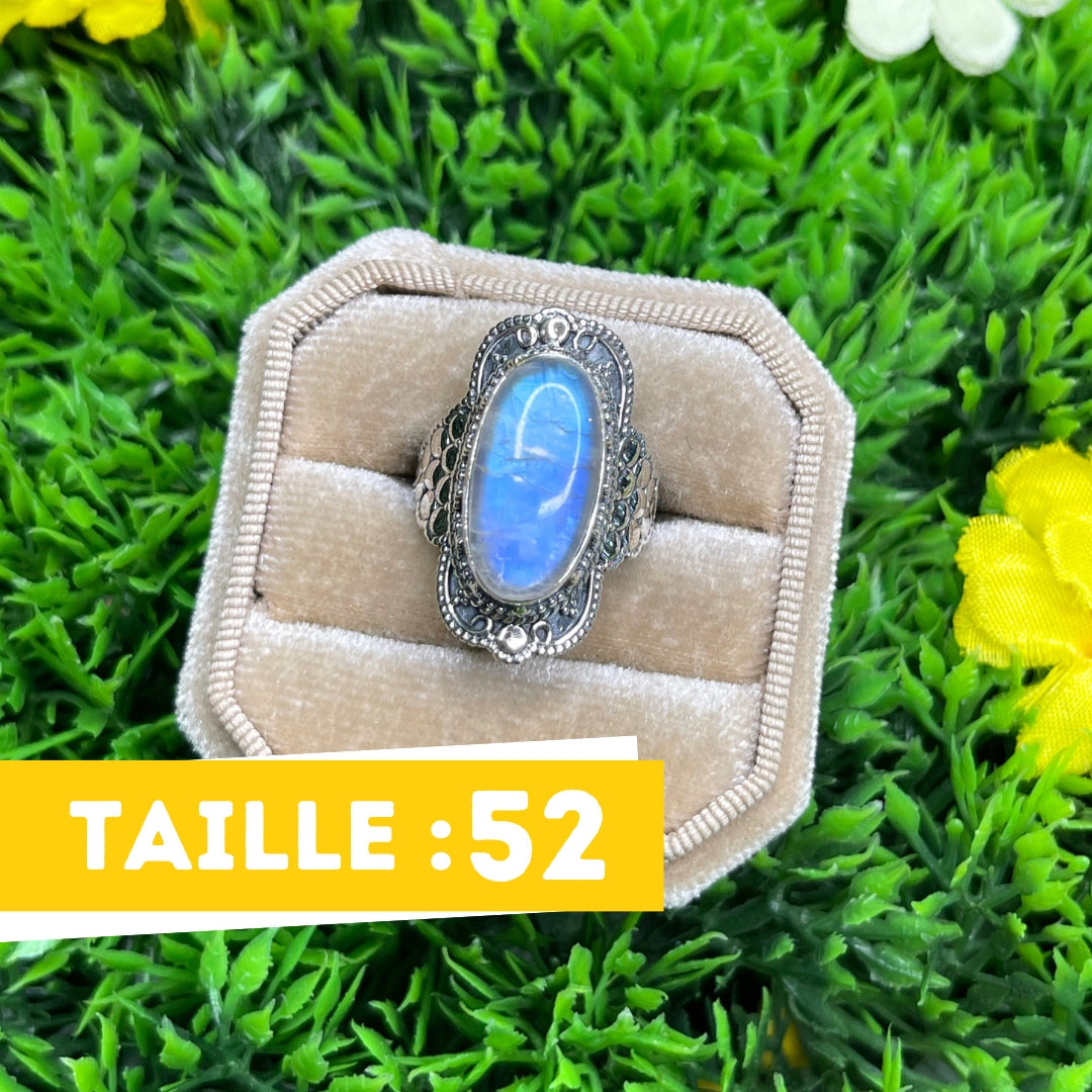 Bague Argent 925 Pierre de Lune #26 - Bagues