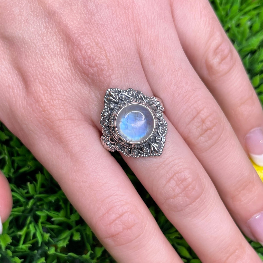 Bague Argent Pierre de Lune #37
