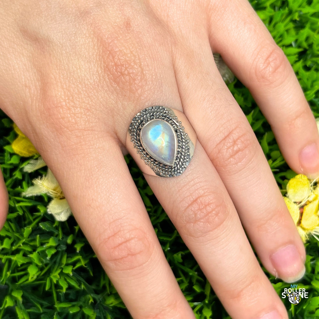 Bague Argent 925 Pierre de Lune #370 - Bagues