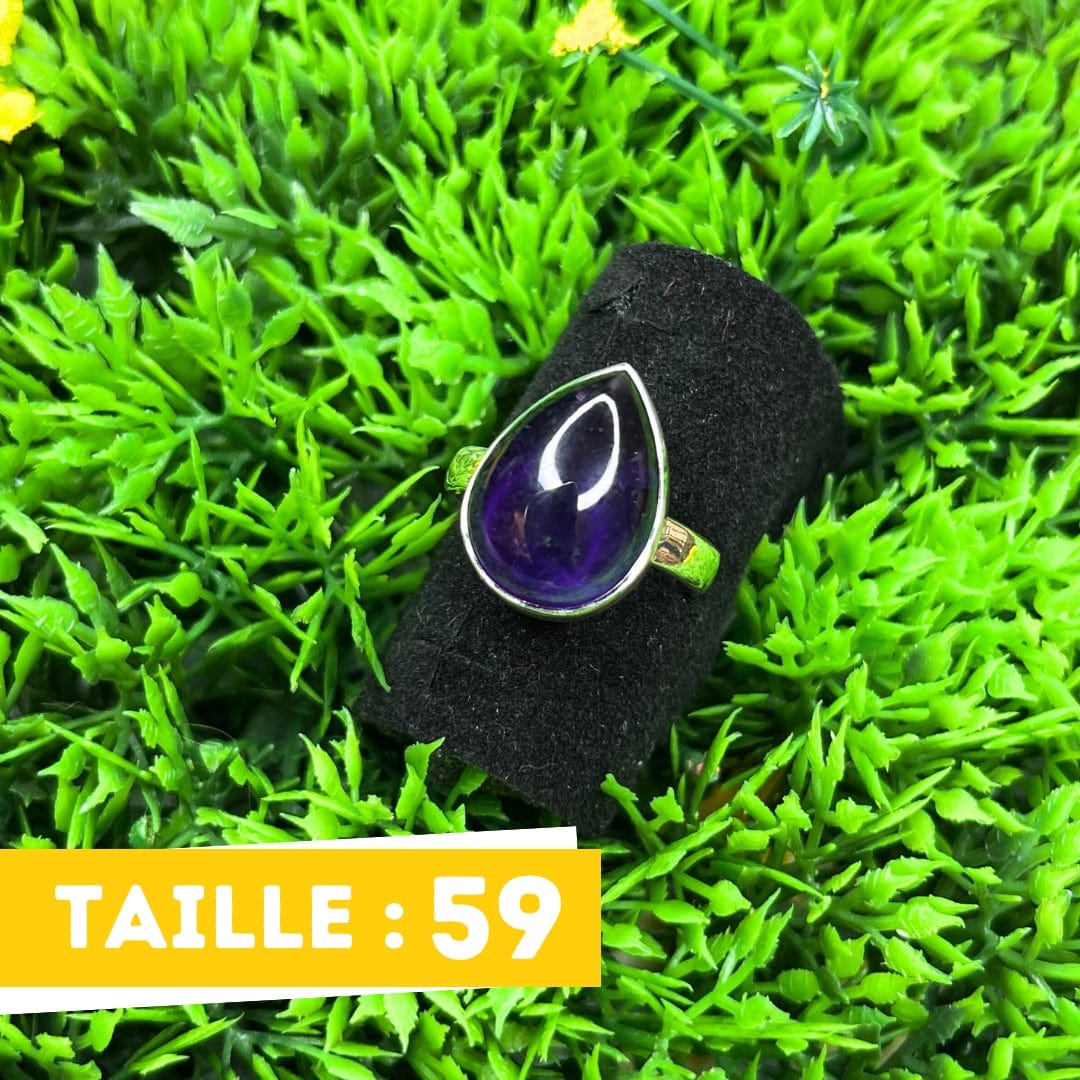 Bague Argent Améthyste #11