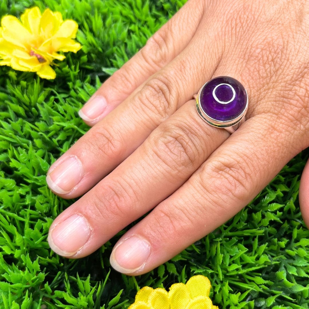 Bague Argent Améthyste #12