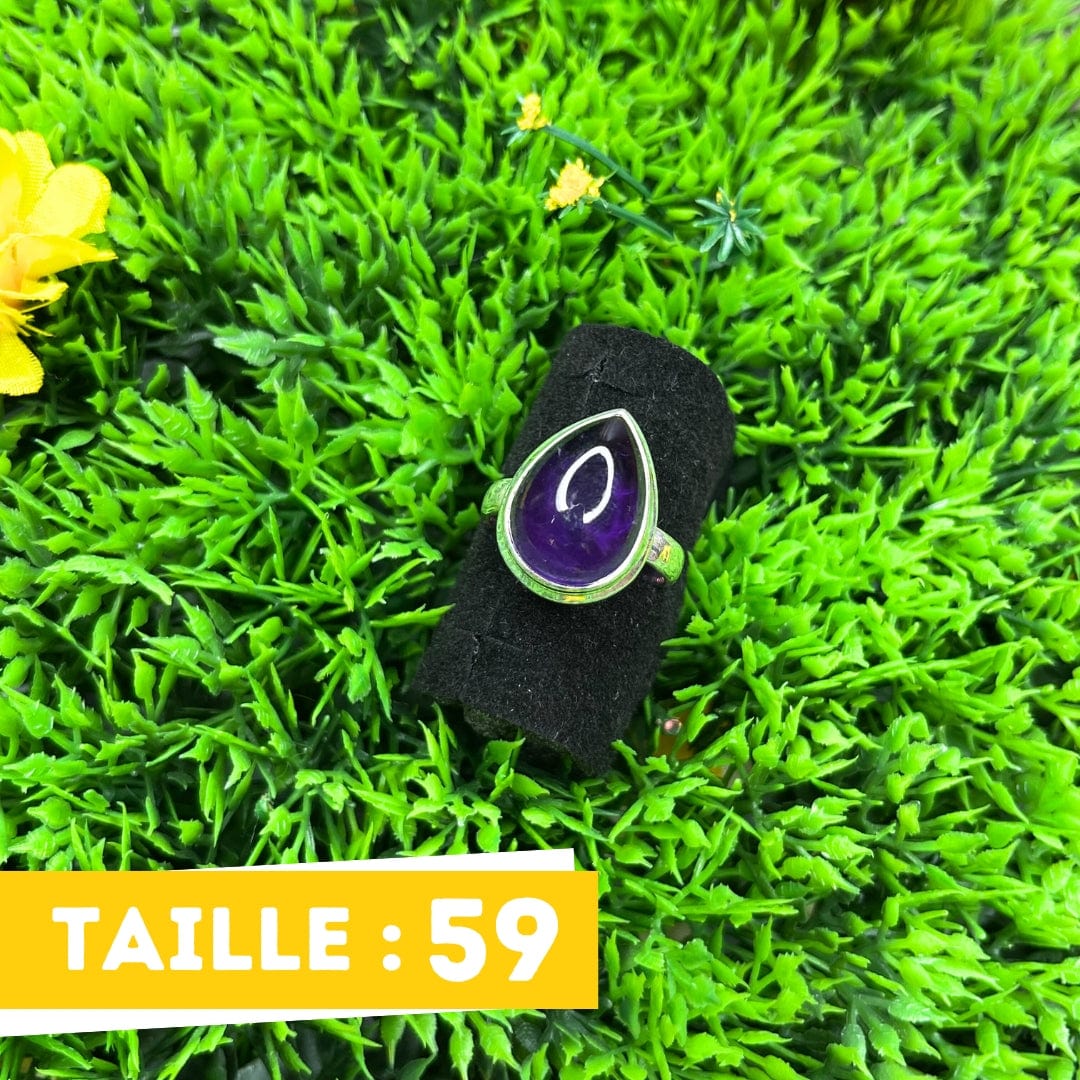 Bague Argent Améthyste #17