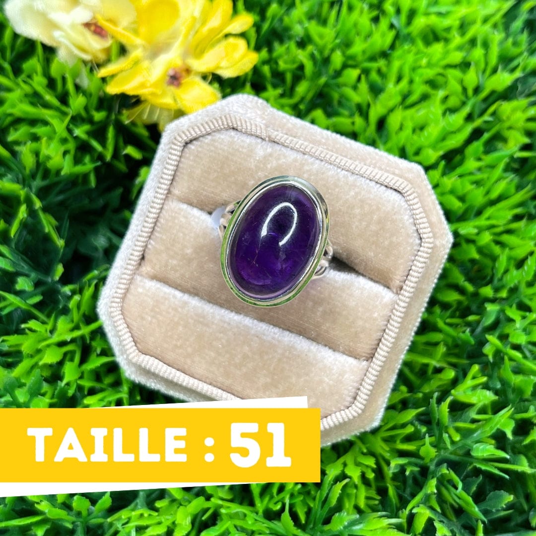 Bague Argent Améthyste #33