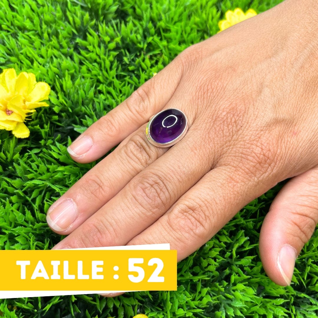 Bague Argent Améthyste #8
