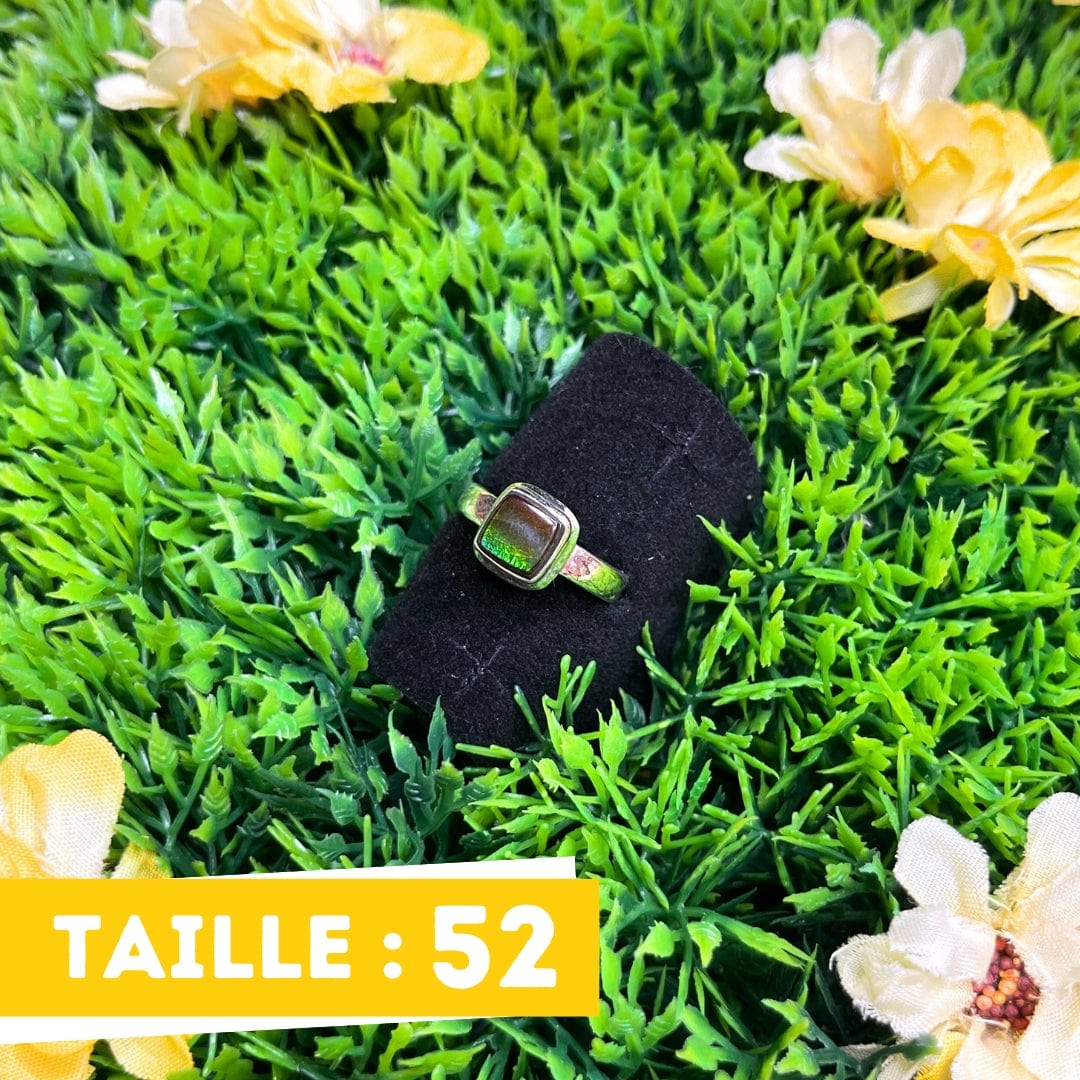 Bague Argent Sterling 925 Ammolite 