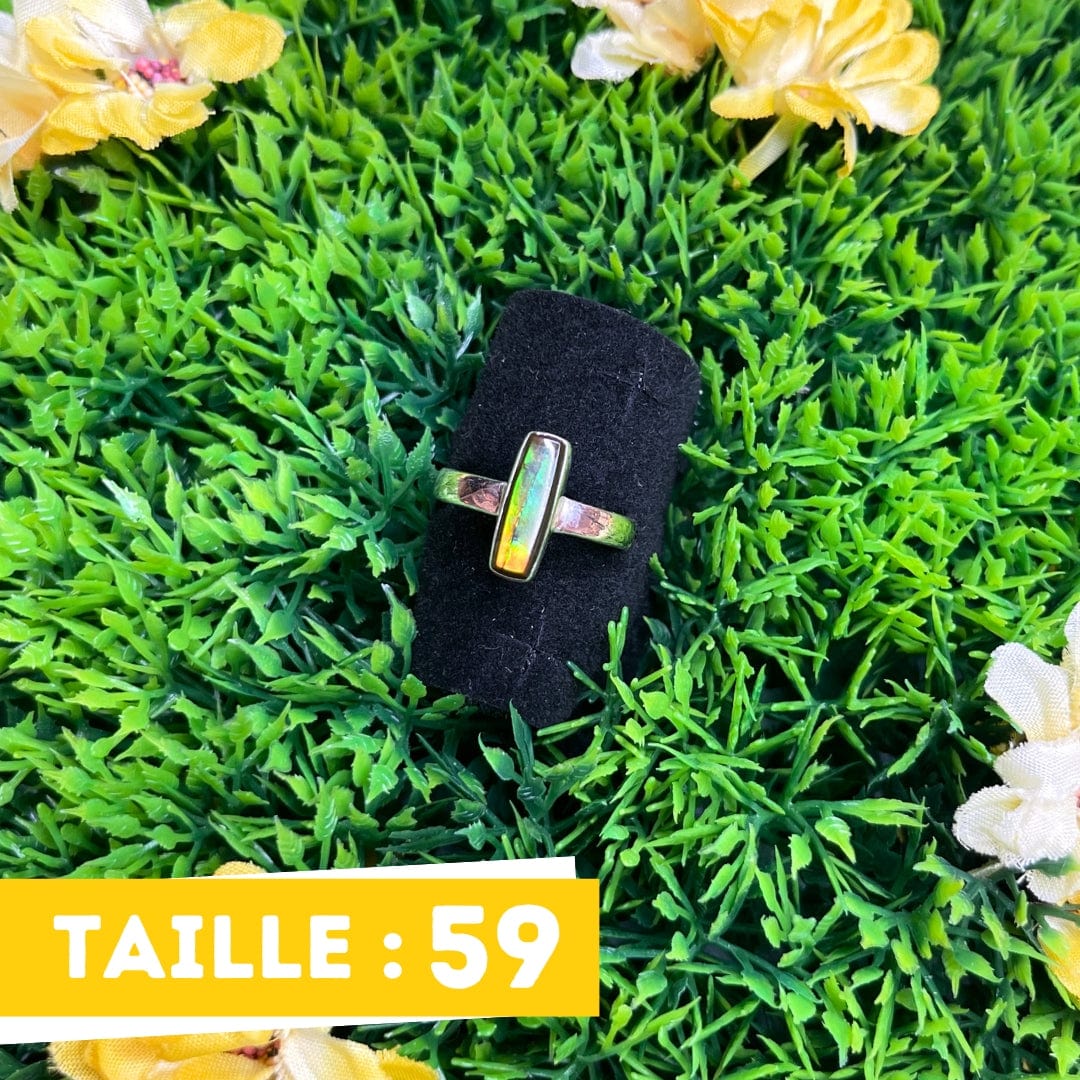 Bague Argent Ammolite