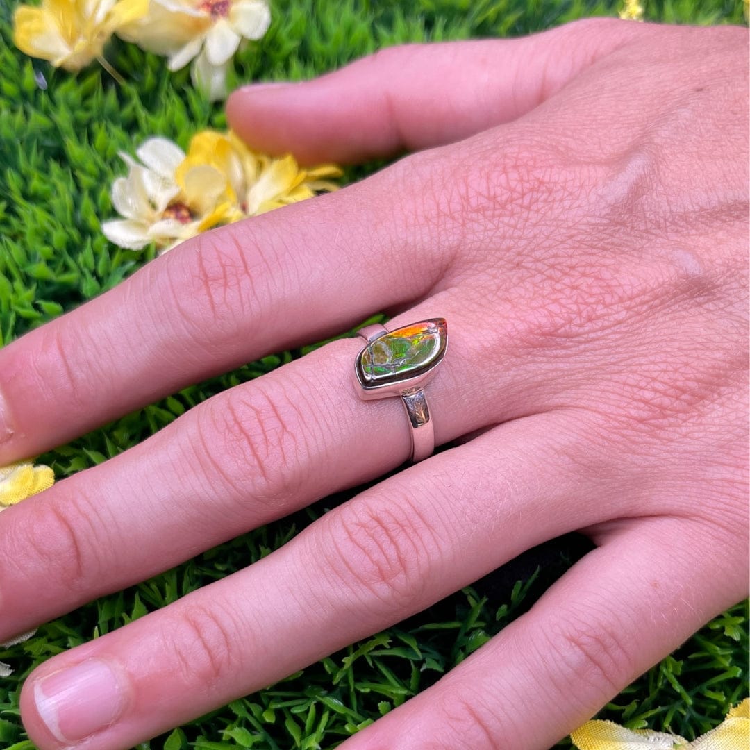 Bague Argent Ammolite #5
