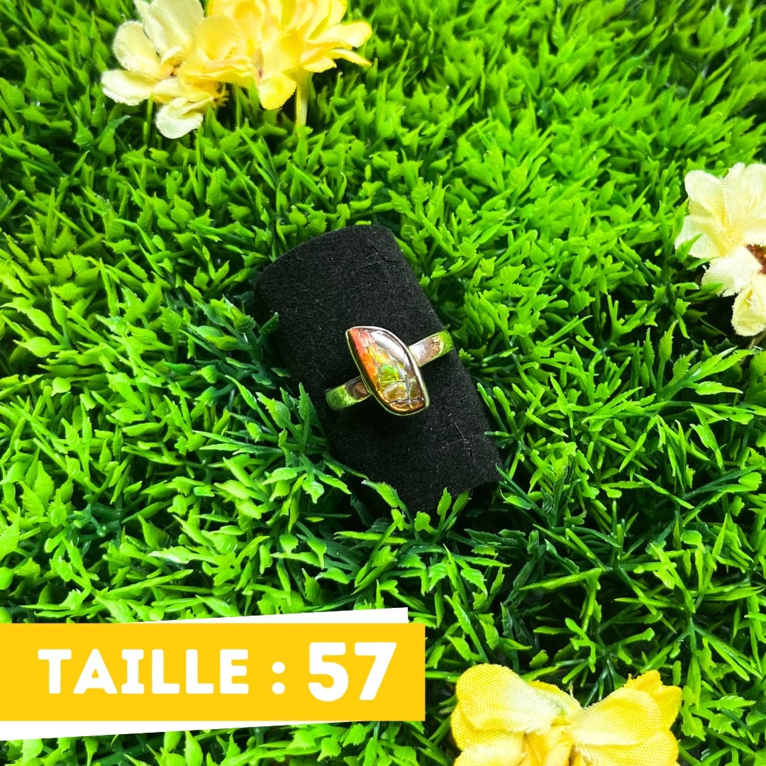 Bague Argent Ammolite #5