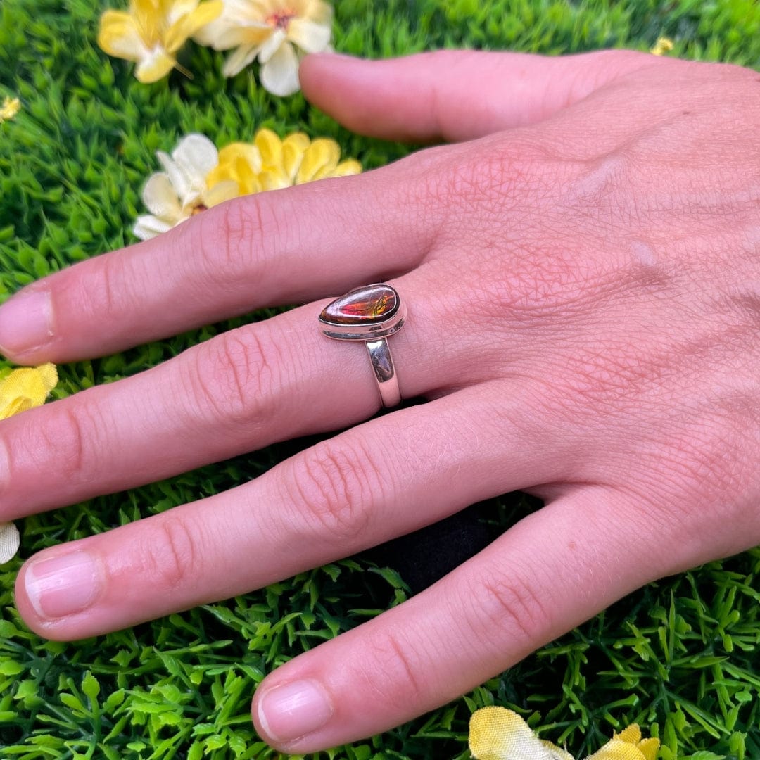 Bague Ammolite Argent 