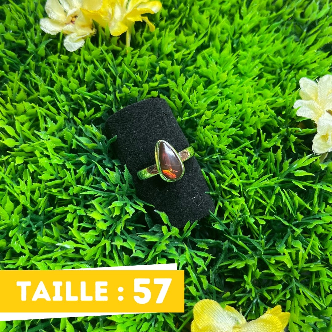 Bague Ammolite Argent 