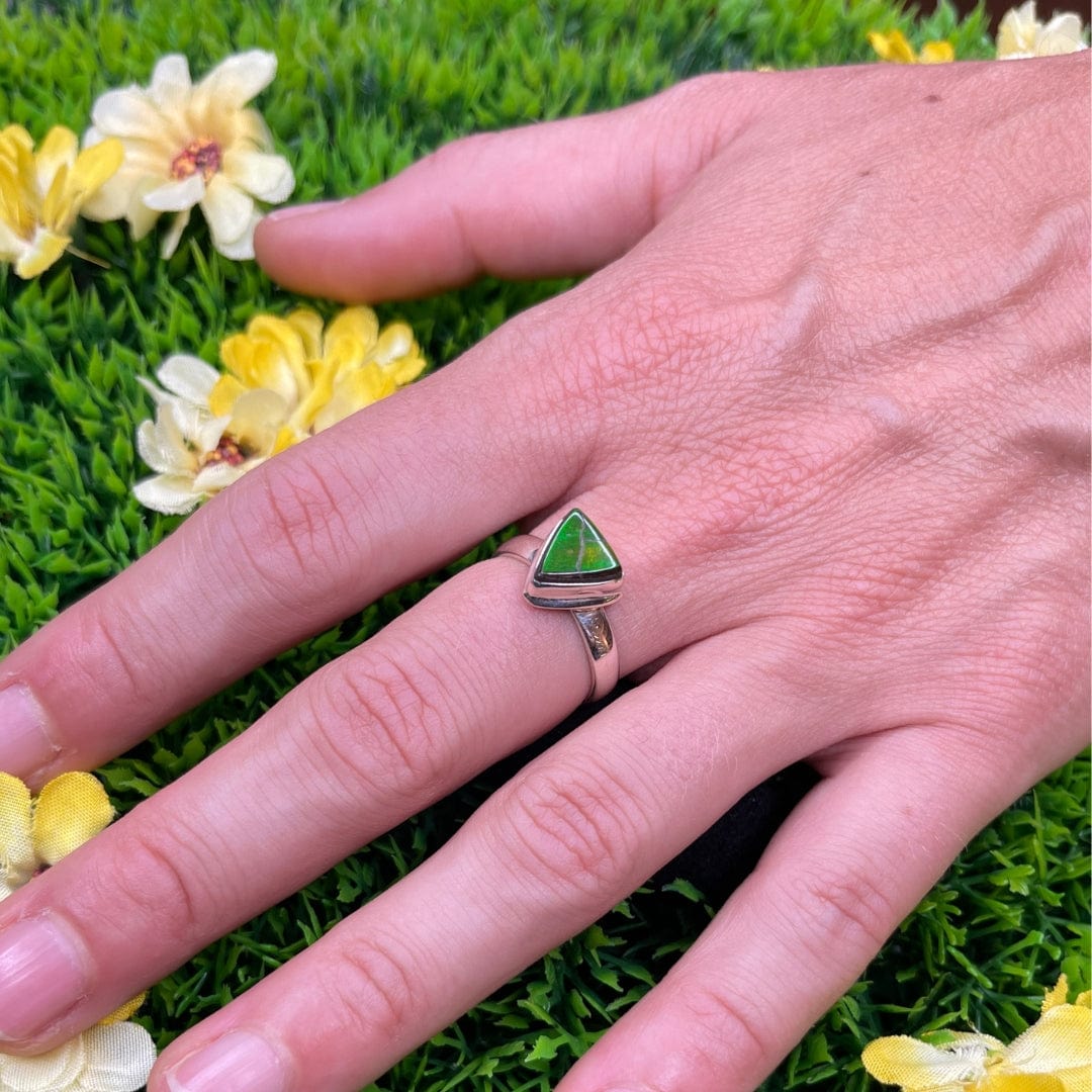 Bague Argent Ammolite #7