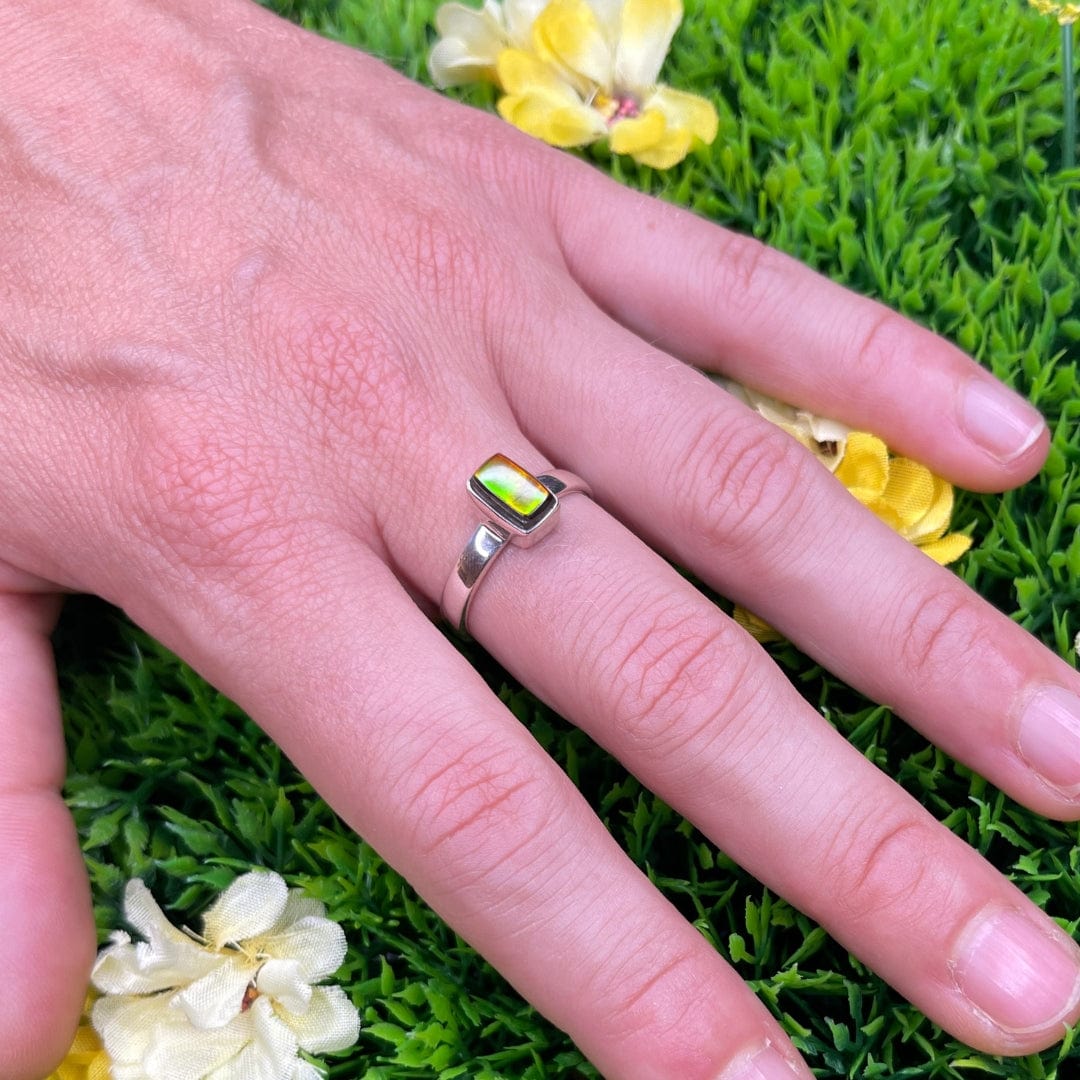 Bague Argent Ammolite #9