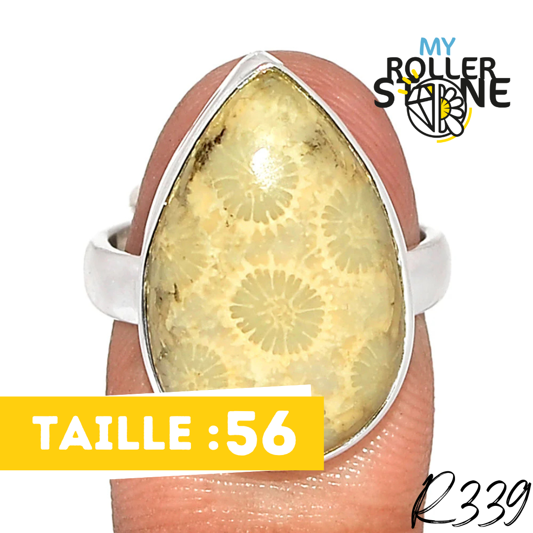Bague Argent Chrysanthème R339 - Bagues